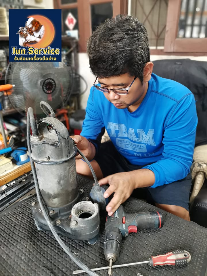 ซ่อมปั๊มจุ่ม — ซ่อมปั๊มจุ่ม Super Pump — อาการน้ำลด ลูกลอยไม่ตัด